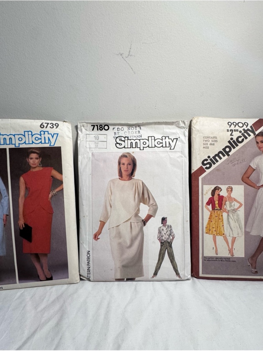 Vintage 1980's Simplicity Sewing Patterns.  Fashion History, Wrap Dresses